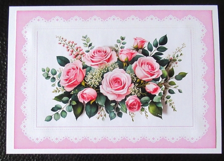 Spring Fling Lace Inlay Panel 7x5 inch by Davina Rundle
