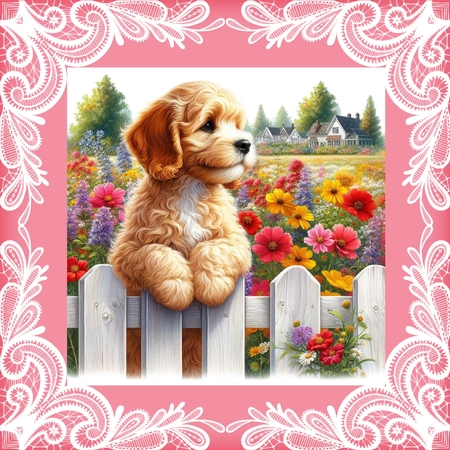 Spring Fling Lace Border by Davina Rundle