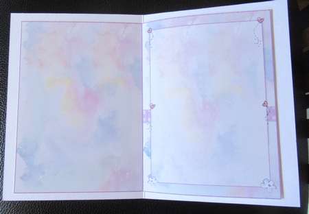 Pink Rainbow Insert for A5 cards by Davina Rundle