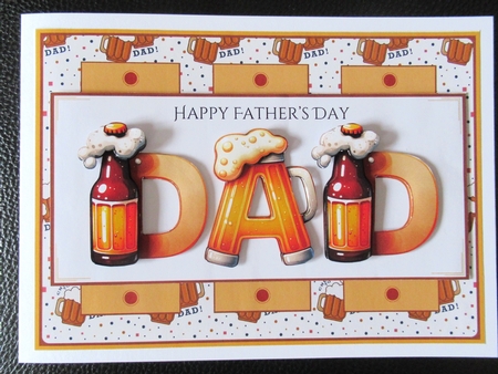Beer Dad Fathers Day Card by Davina Rundle