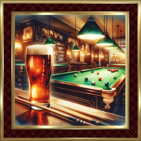 Snooker Night Down The Pub by Davina Rundle