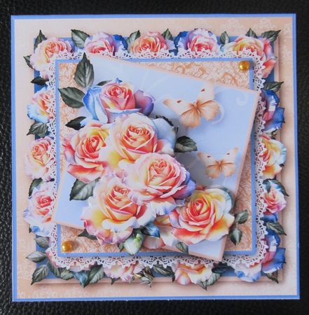 Pastel Roses - Layered Card Mini Kit by Davina Rundle
