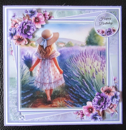 Walking In A Field Of Lavender Mini Page Kit by Davina Rundle