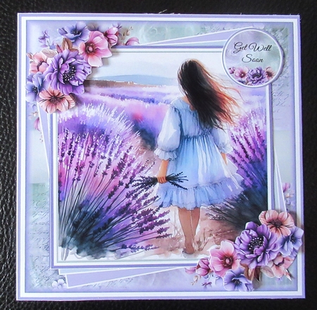 Walking In A Field Of Lavender Mini Page Kit by Davina Rundle