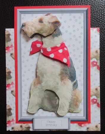 Fox Terrier Wire Haired Dog Background by Davina Rundle