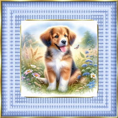 Summer Meadow Pups 12 by Davina Rundle