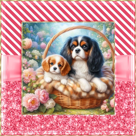 Charming Dog And Pups 9 by Davina Rundle