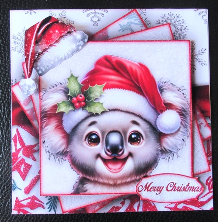 Christmas Animals In Hats Mini Kit 7x7 by Davina Rundle
