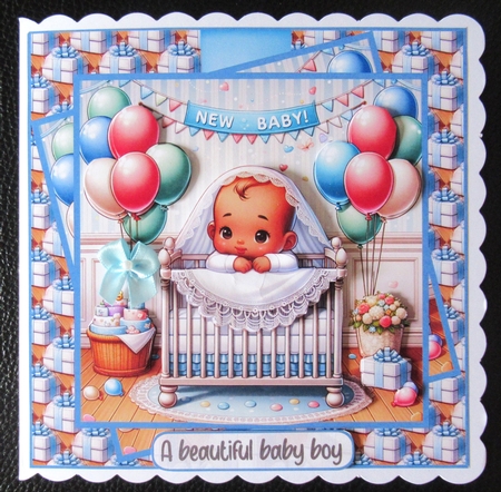 New baby boy 8x8 by Davina Rundle