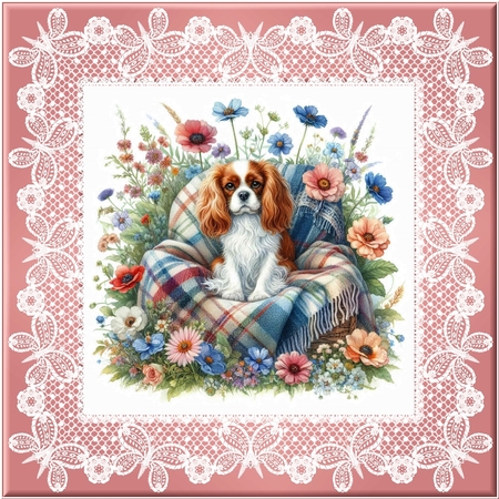 WildFlower Blanket Dogs 9 by Davina Rundle