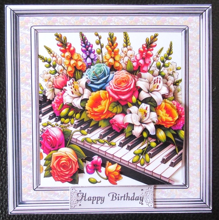 Piano Petals 7x7 by Davina Rundle