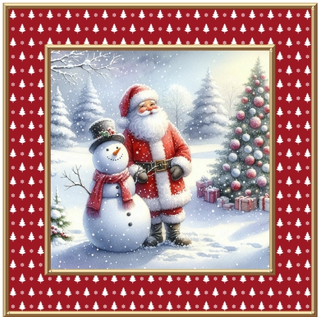 Santa and Snowman No.3 by Davina Rundle