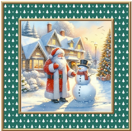 Santa and Snowman No.12 by Davina Rundle