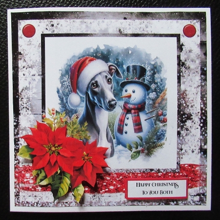 Christmas Whippet 2 by Davina Rundle