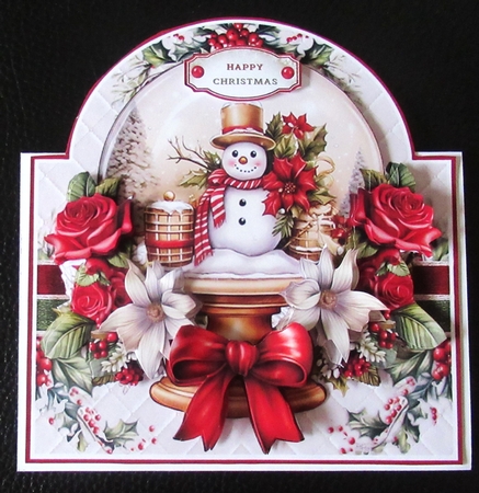 Snowman Snow Globe Tent Card Kit  by Davina Rundle