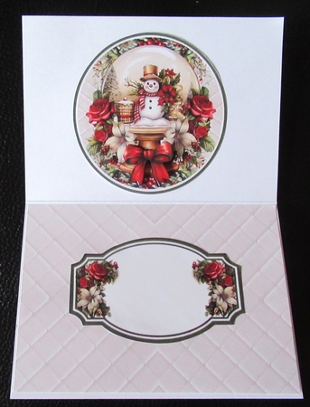 Snowman Snow Globe Tent Card Kit  by Davina Rundle