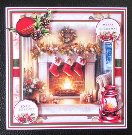 Christmas Fireplace Mini Page Kit by Davina Rundle