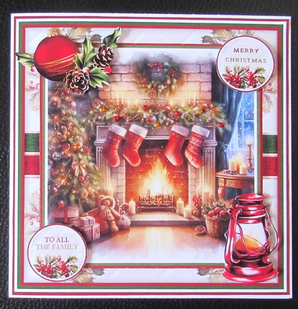 Christmas Fireplace Mini Page Kit by Davina Rundle