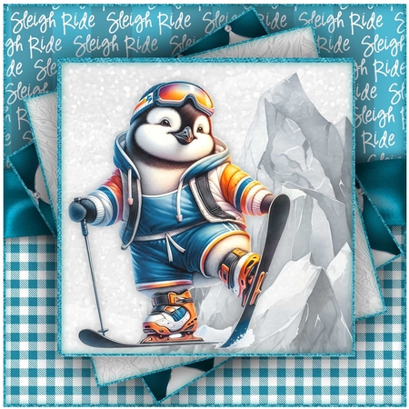 Skiing Penguin Mini Kit  by Davina Rundle