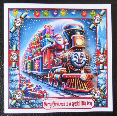 Santas train run 7x7 by Davina Rundle