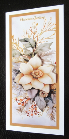 Gold Christmas DL Toppers OR Bookmarks x 9 by Davina Rundle