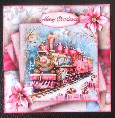 Pink Christmas Train Mini Kit by Davina Rundle