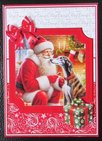 KISSES FOR SANTA - Labradoodle, Greyhound, German Shepherd by Davina Rundle