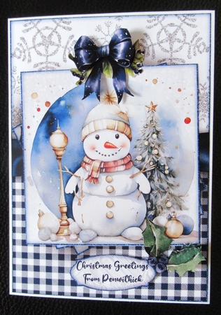 Blue Snowman Mini Kit by Davina Rundle