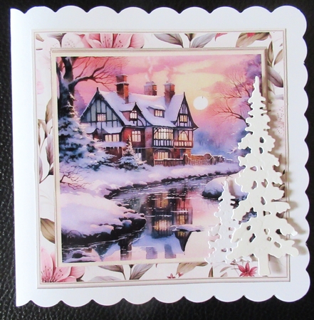 Winter Scene with Houses Mix 1 by Davina Rundle