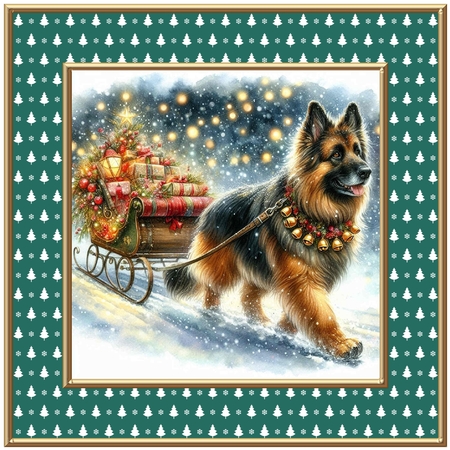 Jingle Bell Sleigh Dogs 1 by Davina Rundle