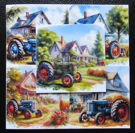 Vintage Tractors  by Davina Rundle