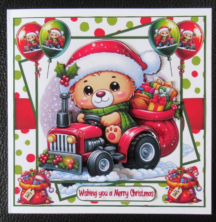 Teds Christmas tractor 8x8 by Davina Rundle