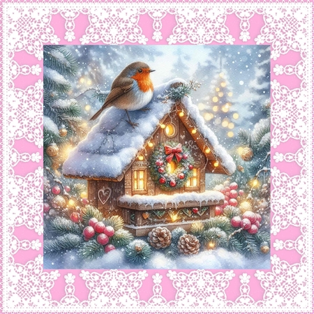 Christmas Robin House by Davina Rundle
