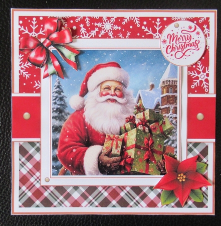 Jolly Santa Card & Toppers Set by Davina Rundle