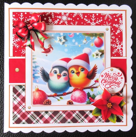 Little Bird Christmas Tweets Card & Toppers Set by Davina Rundle