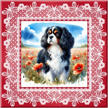 Poppy Field Dogs 7 by Davina Rundle