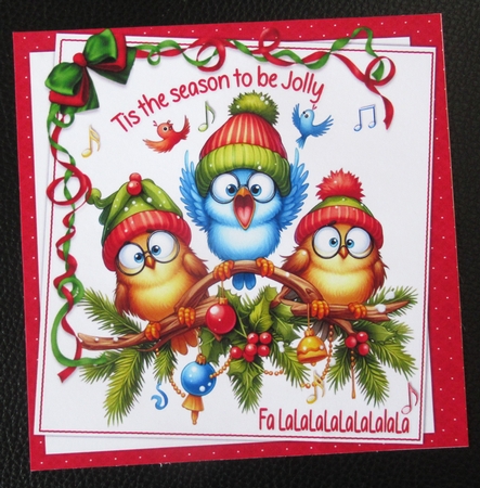 6x6 Christmas birds of joy choice of four mini kit 2 by Davina Rundle