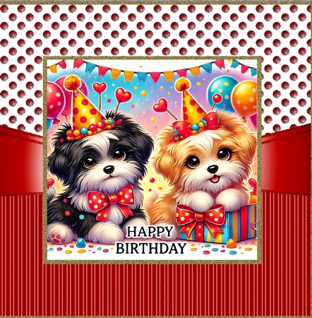 Birthday Puppies 1 by Davina Rundle