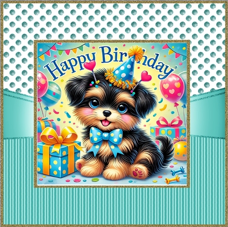 Birthday Puppies 1 by Davina Rundle
