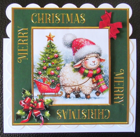 Gold Merry Christmas Sentiment Frames Set by Davina Rundle