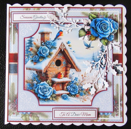Winter Rose Bird House Mini Page Kit by Davina Rundle