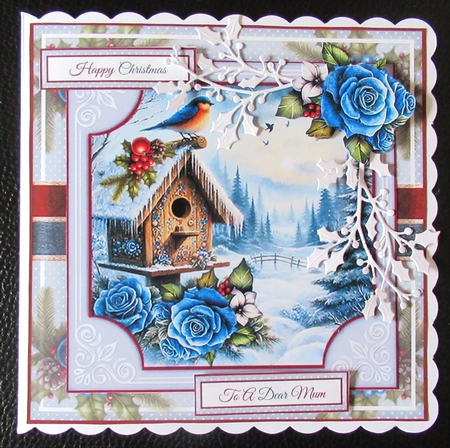 Winter Rose Bird House Mini Page Kit by Davina Rundle