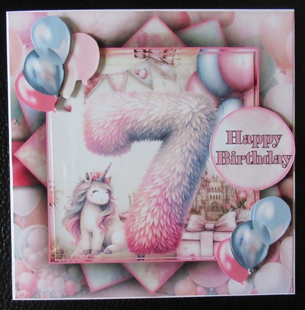 Fluffy Unicorn Ages 6-10 Mini Kit 7X7  by Davina Rundle