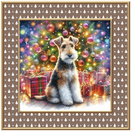 O Christmas Tree Dogs 16 by Davina Rundle