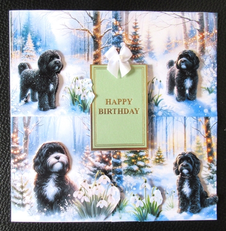 Winter Snowdrop Forest Dogs 11 by Davina Rundle