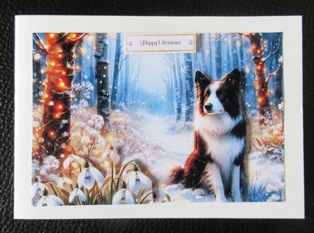 Winter Snowdrop Forest Dogs 13 by Davina Rundle