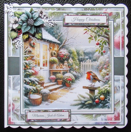 Christmas Garden Robin 2 Mini Page Kit by Davina Rundle