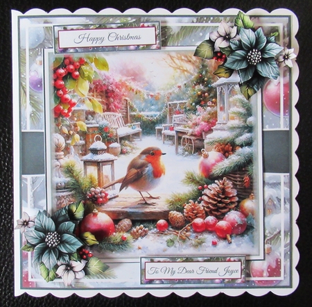Christmas Garden Robin 2 Mini Page Kit by Davina Rundle
