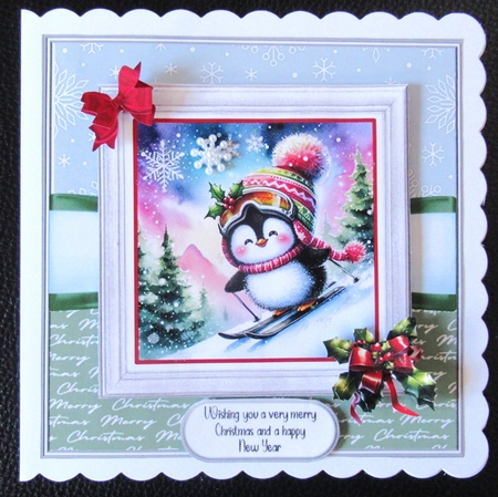 Skiing Penguin 1 by Davina Rundle