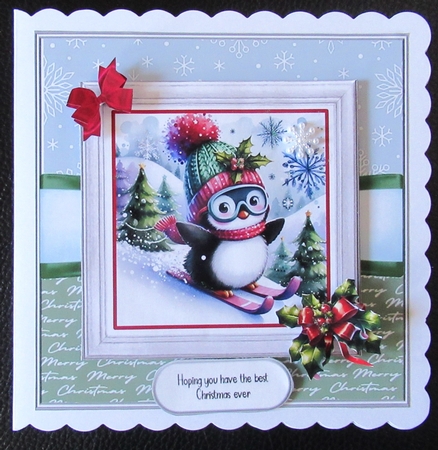 Skiing Penguin 1 by Davina Rundle